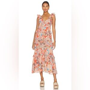 NWT- MISA Morrison Dress in Tangerine Flora Size Large